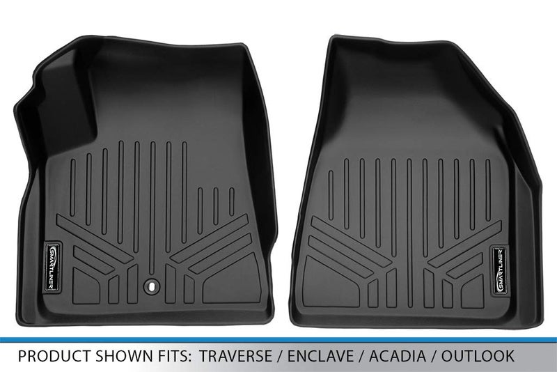 SMARTLINER Custom Fit Floor Mats 1st Row Liner Set for 2008-2017 Buick Enclave - Image 4